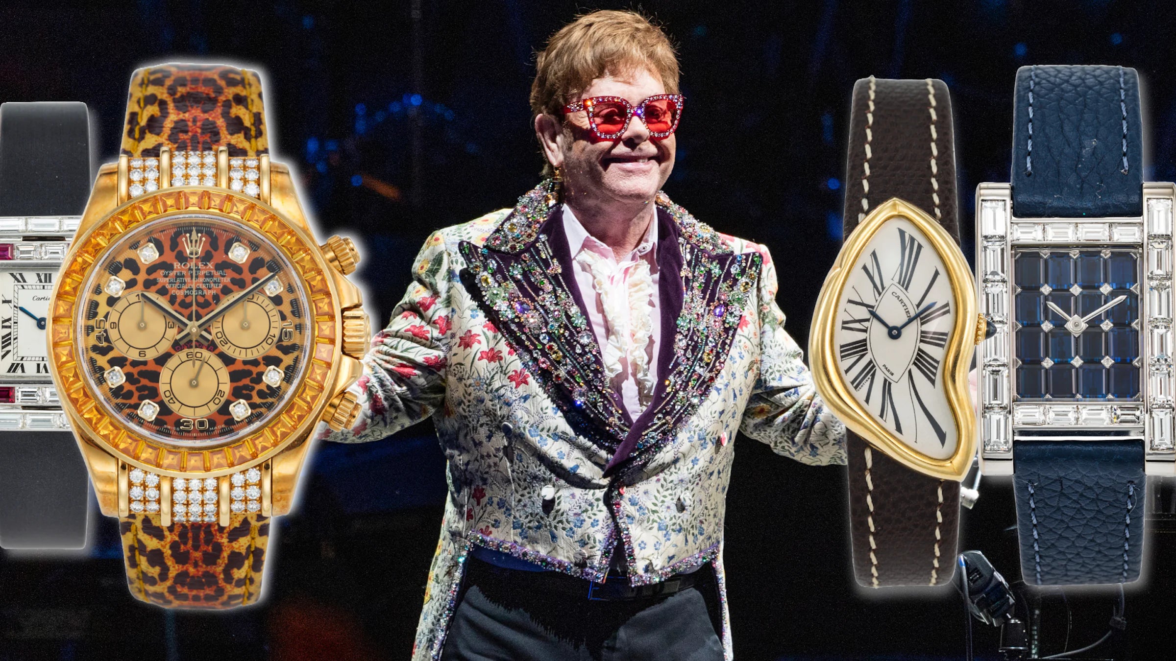Elton John's watch collection auction: His signature Cartier Crash and Leopard Daytona Spearhead
