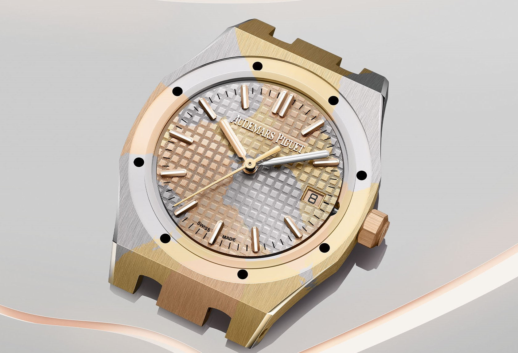Audemars Piguet introduces a revolutionary alloy: Polychrome Camouflage Gold