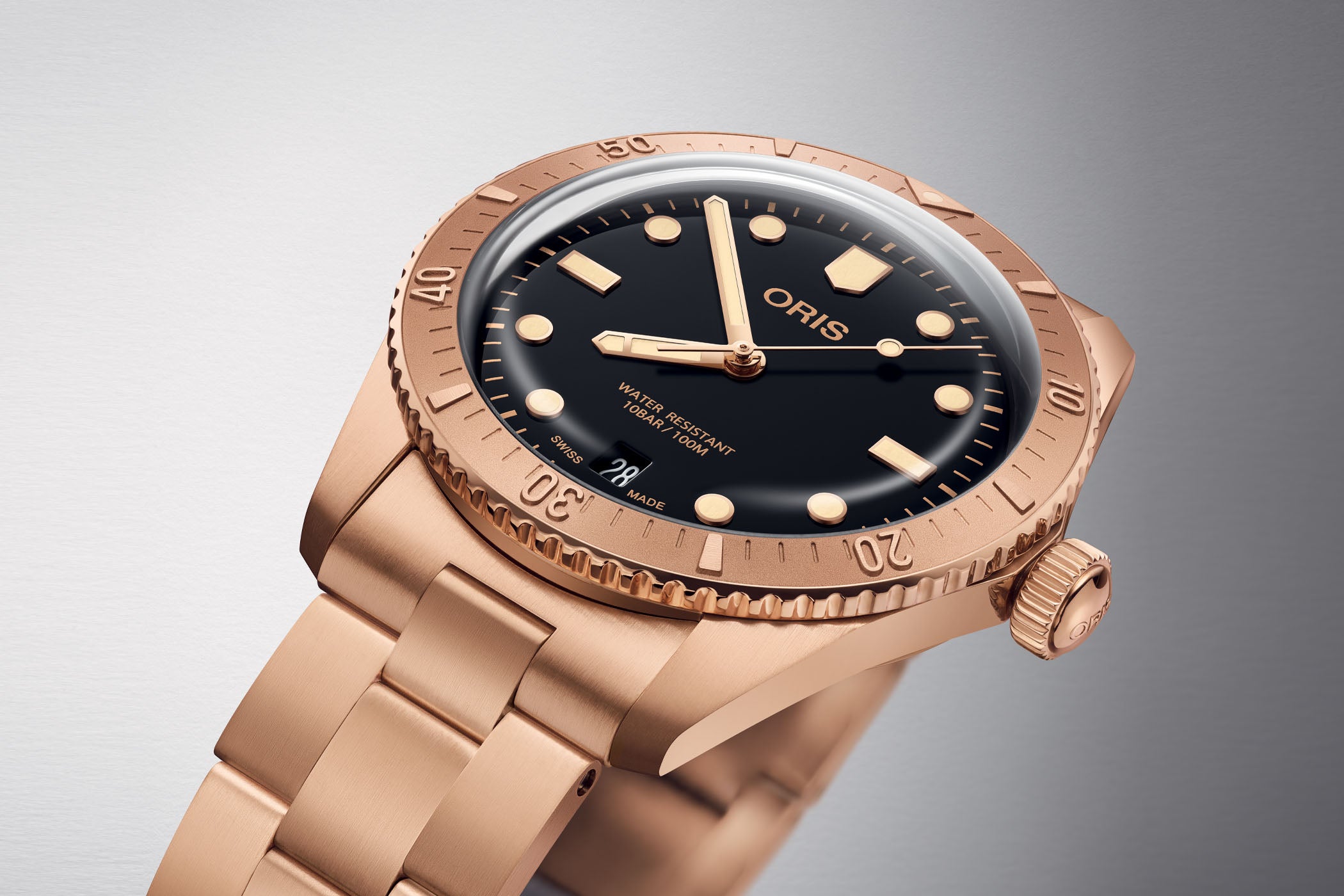 Oris Divers Sixty-Five Date Cotton Candy Sepia