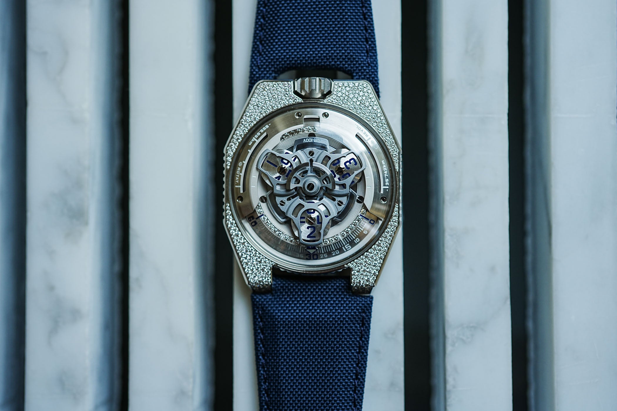 The stunning UR-100V diamond-covered Urwerk
