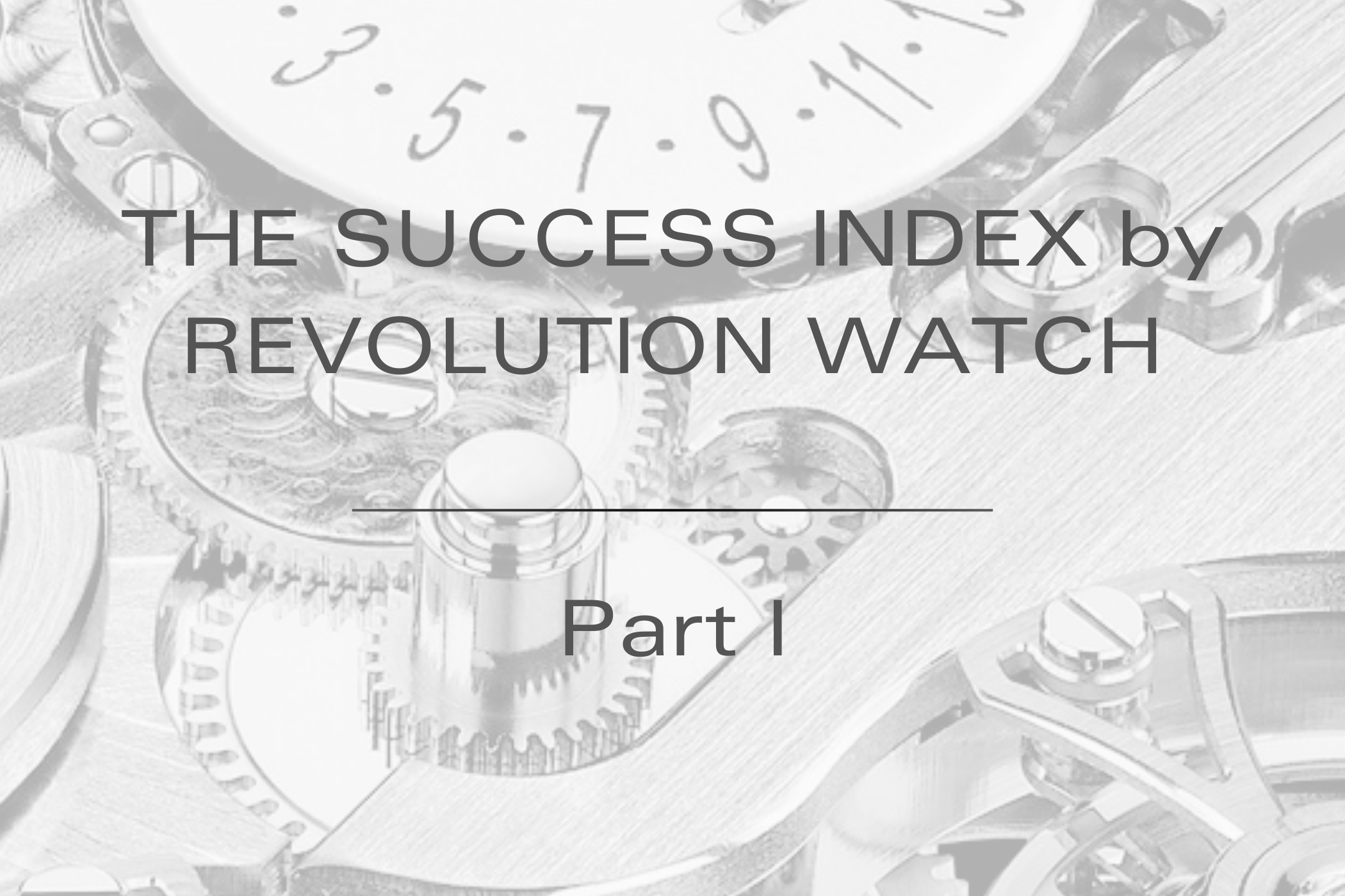 THE SUCCESS INDEX by REVOLUTION WATCH | PART 1