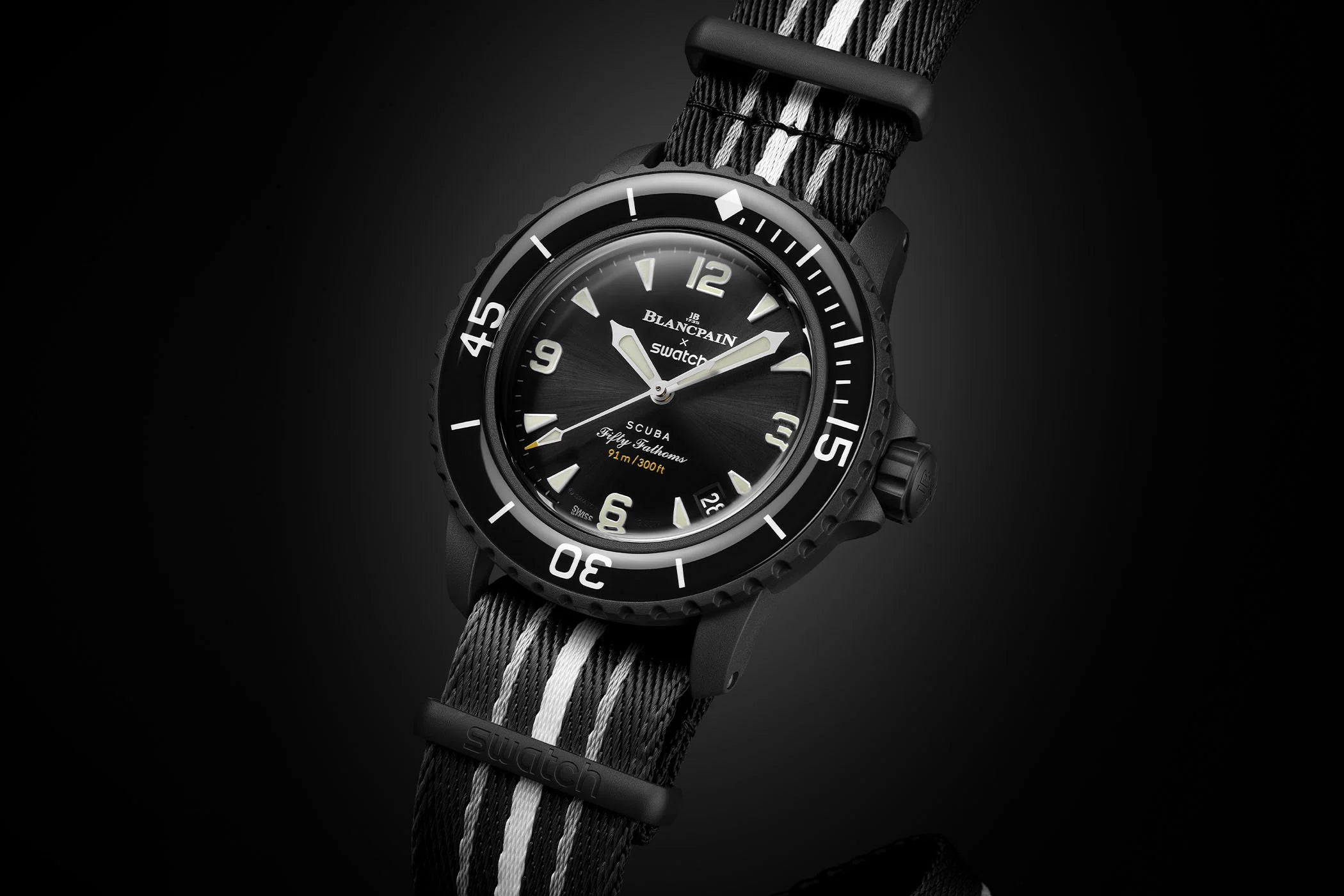 THE NEW BLANCPAIN X SWATCH SCUBA FIFTY - FATHOMS OCEAN OF STORMS