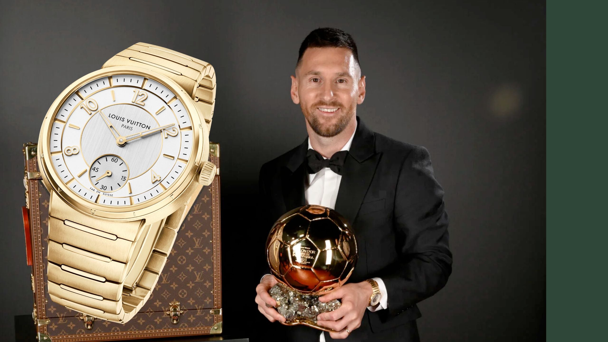 Which and why Messi was wearing a LV watch at Ballon D'or 2023