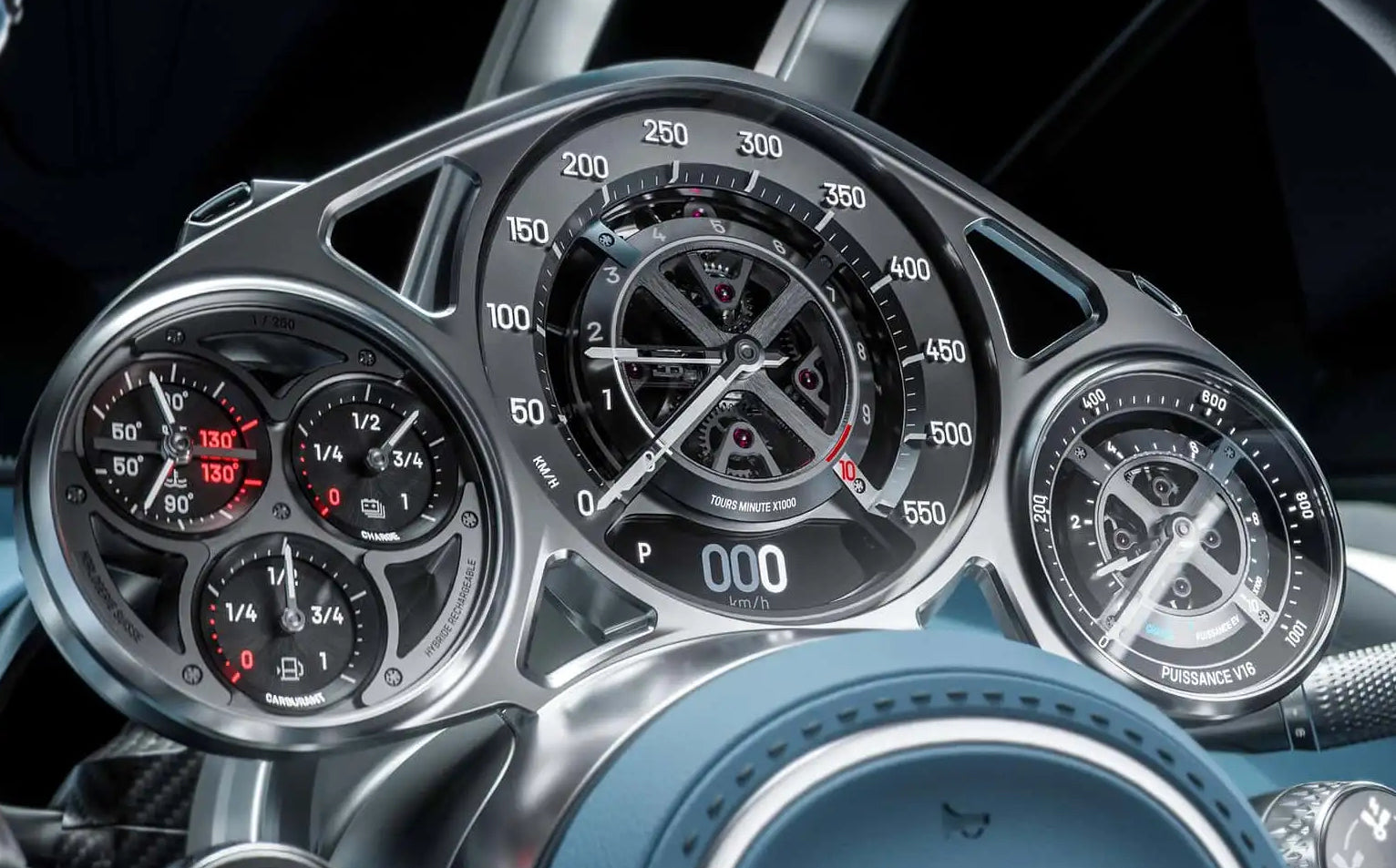 The new Bugatti 'Tourbillon' will use a "Swiss-Watchmakers-made" instrument cluster